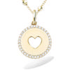 [R5168] - Gold Plated Pendant 'Love' White Gold - 15 Mm