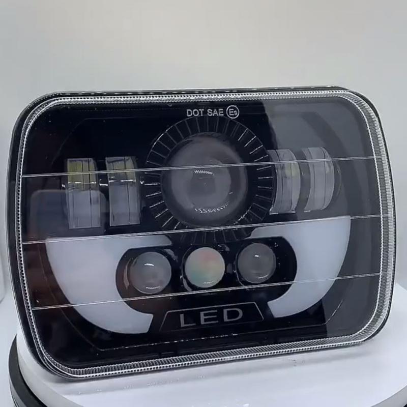 Автомобильные светодиодные фары, алюминиевый корпус, 7-дюймовая фара, дальний ближний свет, детали модификации для бездорожья