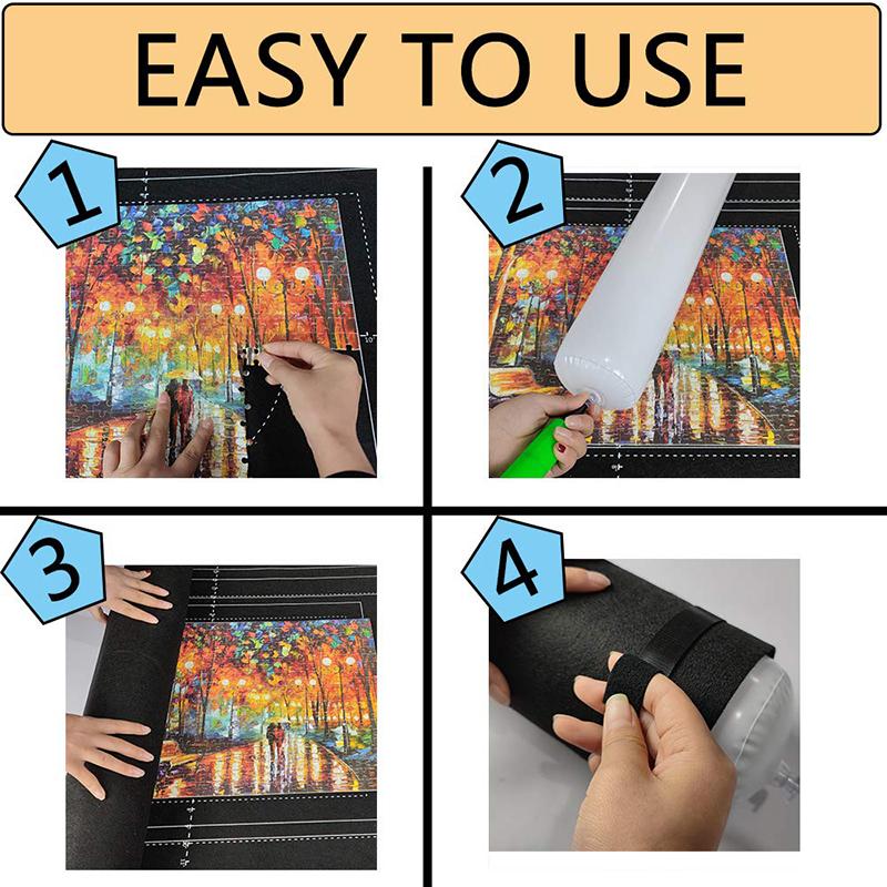 Коврик для пазлов Сворачивающийся Доска для пазлов до 3000, 2000, 1500 элементов Большой Портативный Стол DIY Изделие ручной работы Хранение TMZ