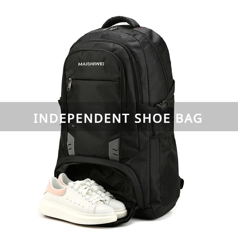 Рюкзаки большой емкости на открытом воздухе, 60 л/80 л. Износостойкая оксфордская дорожная сумка с двусторонней молнией. Унисекс. Спортивная сумка для отдыха. Сумка для багажа. Рюкзаки для студентов колледжа.