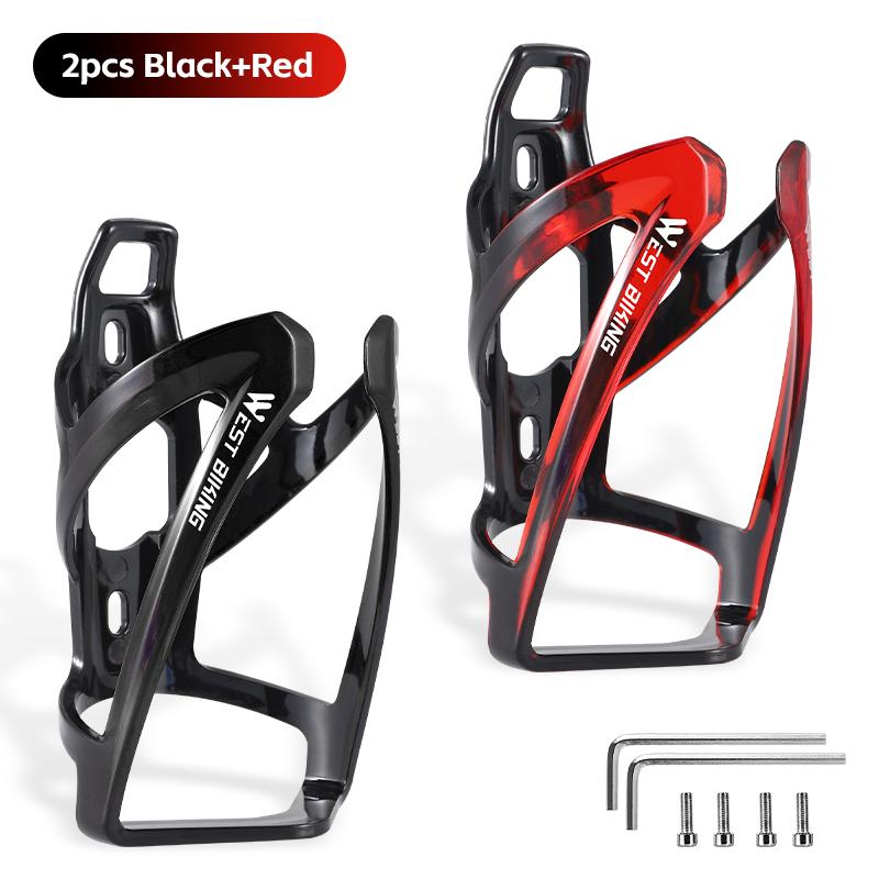 WEST BIKING 2pcs Bicycle Bottle Cage Multicolor Available Lightweight Cycling Water Bottle Holder MTB Road Bike Accessories Cup Holders 5