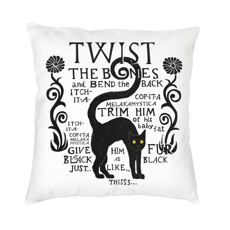 Halloween Witch Crow Cat Bat Print Pattern Cushion Cover Home Living Room Sofa Decoration Square Pillow Pillow Cover