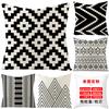 Black and White Nordic Simple Geometric Linen Pillowcase Modern Style Pillowcase Car Cushion Home