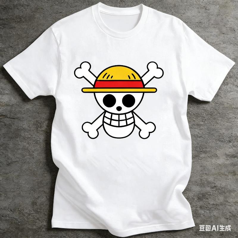 One Piece Monkey D. Luffy Japanese Anime Summer Kids T-shirt for 3-12 Years Short Sleeve High Quality