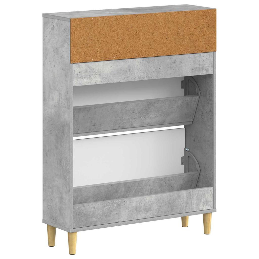 Shoe Cabinet ARNHEM 78 x 24 x 103 cm Engineered Wood Concrete Grey