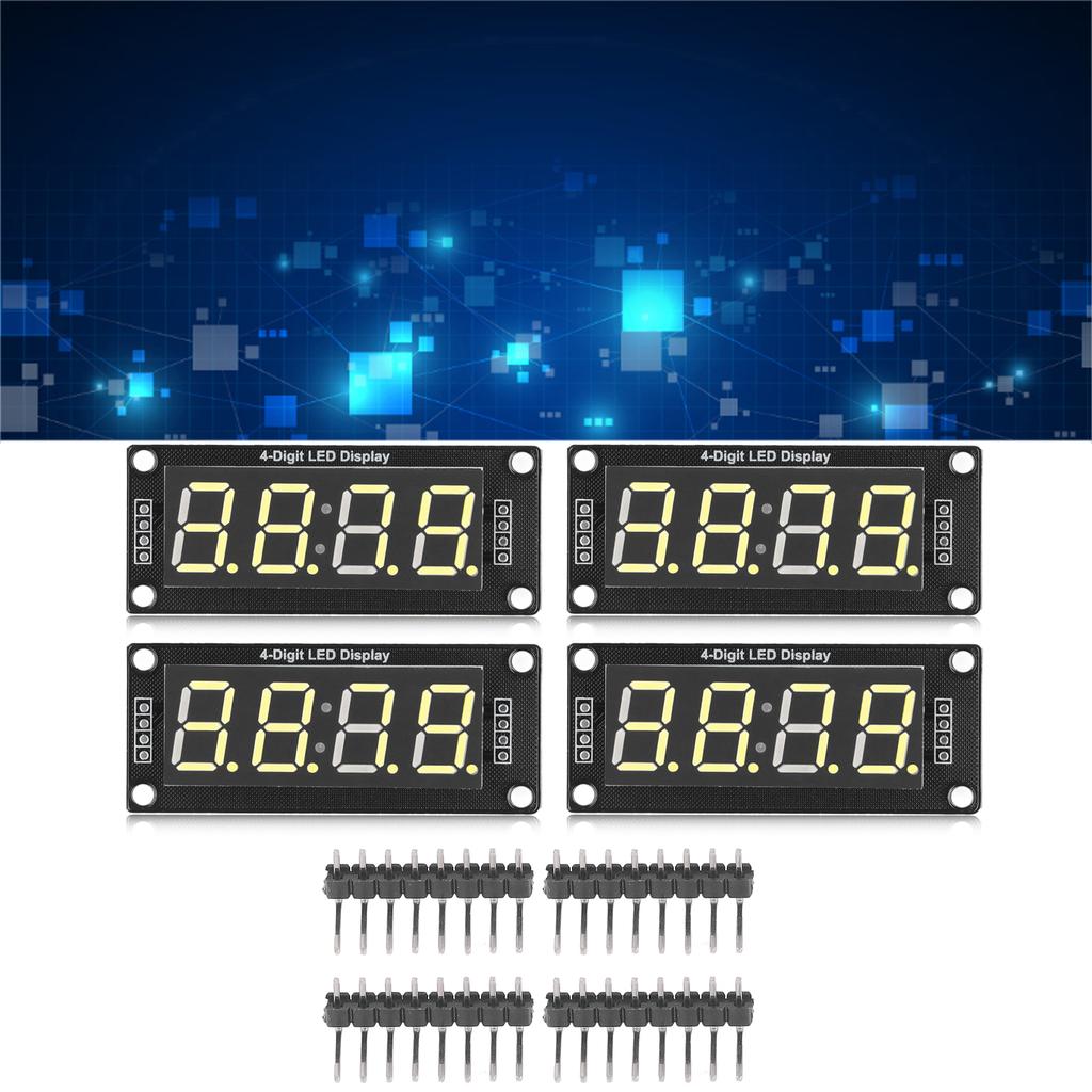 4 Set 4 Digit Digital Tube LED Display Board 7 Segments Clock Module TM1637 0.56in