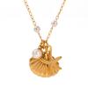 MHS.SUN Starfish Shell Conch Pendant Necklaces For Women Men Stainless Steel Trendy Chain Choker Beach Party Jewelry Summer