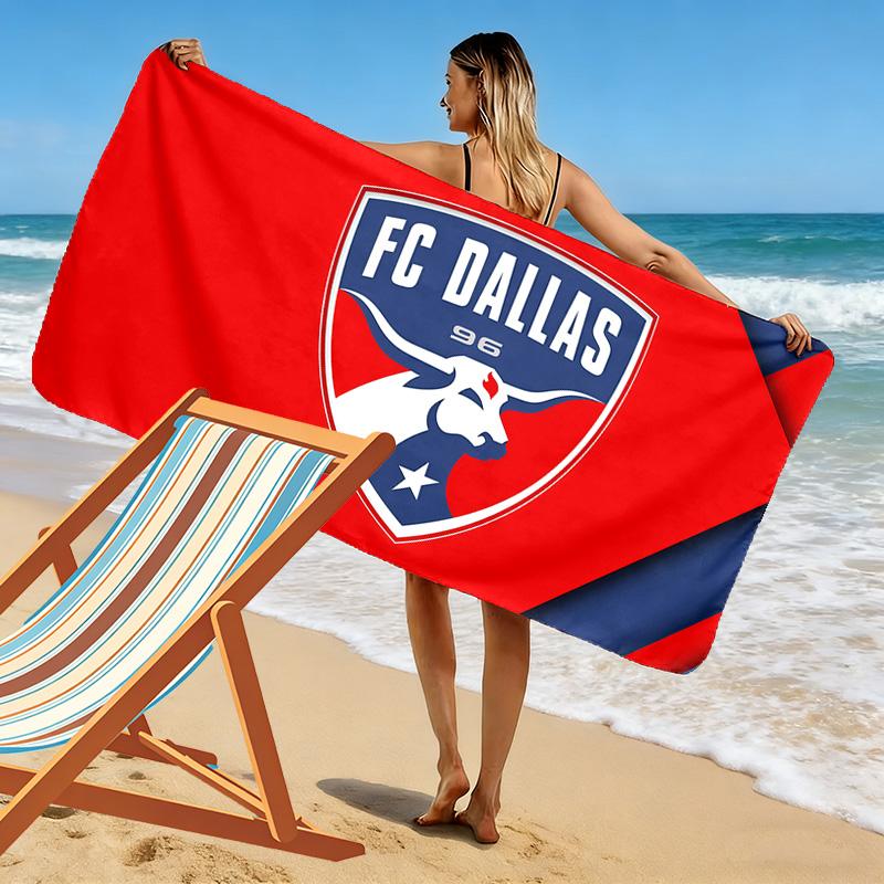 FC Dallas Print Beach Towel, Large Soft Quick Dry Towel for Beach Camping Swimming