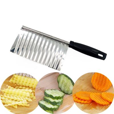Нож для нарезки картофеля волной Нож для картофеля Кухонный бытовой многофункциональный овощерезка Инструмент для нарезки картофеля ячейками