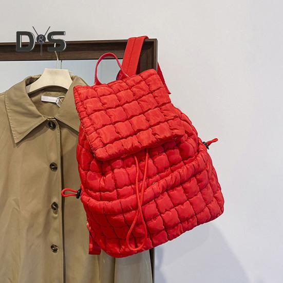 18л стеганый рюкзак для женщин пуховик походный рюкзак верхний клапан затягивающийся рюкзак подкладка дорожная сумка облако спортзал