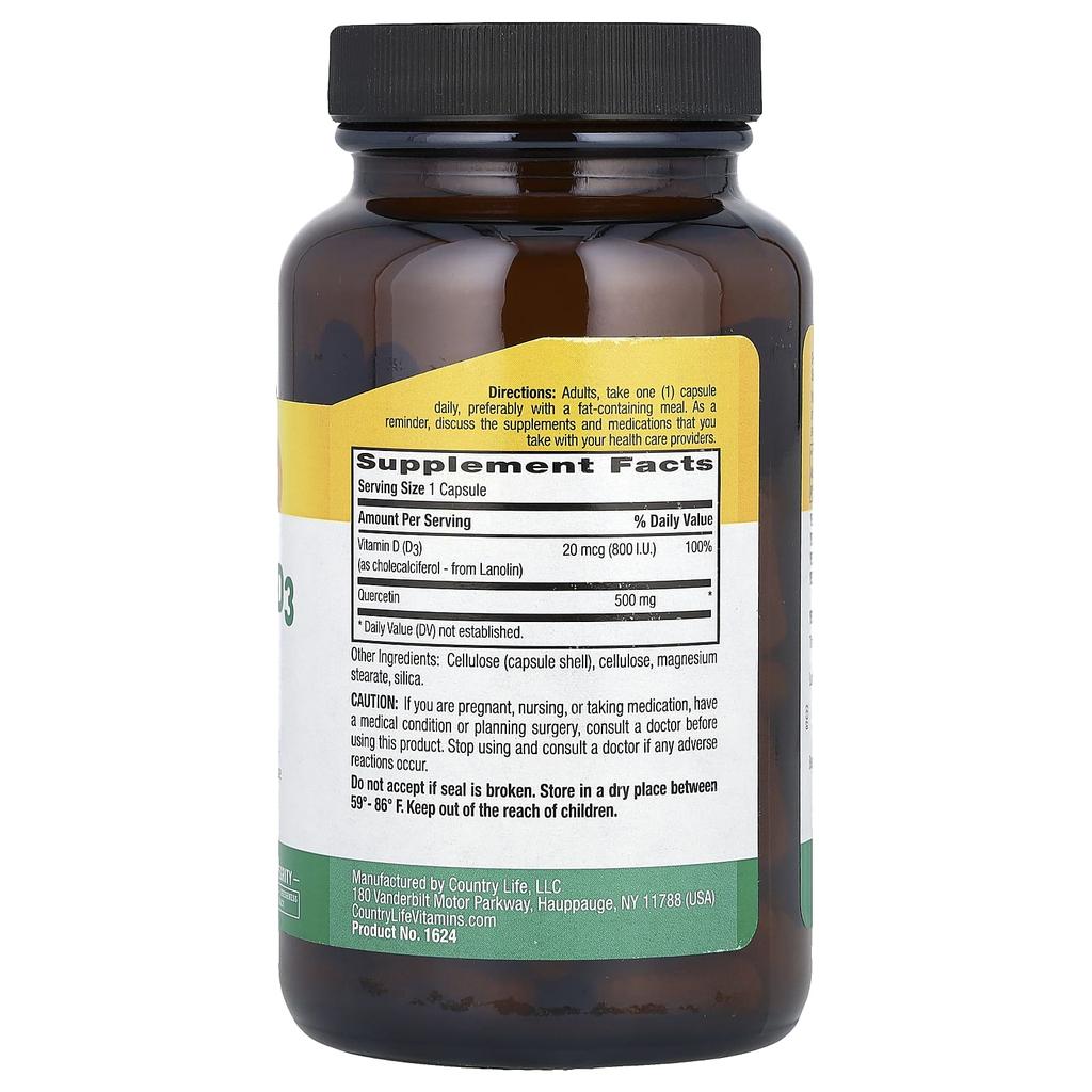 Quercetin & D3, 90 Veggie Capsules