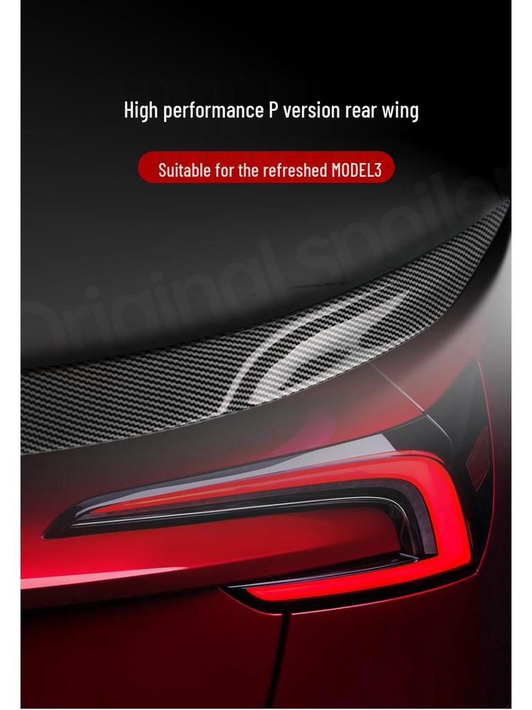 Заднее антикрыло Tesla Model 3 из углеродного волокна, спортивный комплект высокой производительности