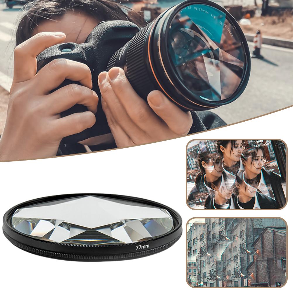 77-мм пентапризменный фильтр для объектива DSLR-камеры, передний план, размытие, эффект боке, реквизит для фотографии