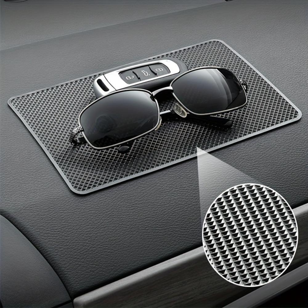 ПВХ Противоскользящий Коврик на Панель Приборов Нескользящий Липкий Коврик для Телефона и Очков, Совместимый с Большинством Транспортных Средств, Аксессуар для Интерьера Автомобиля