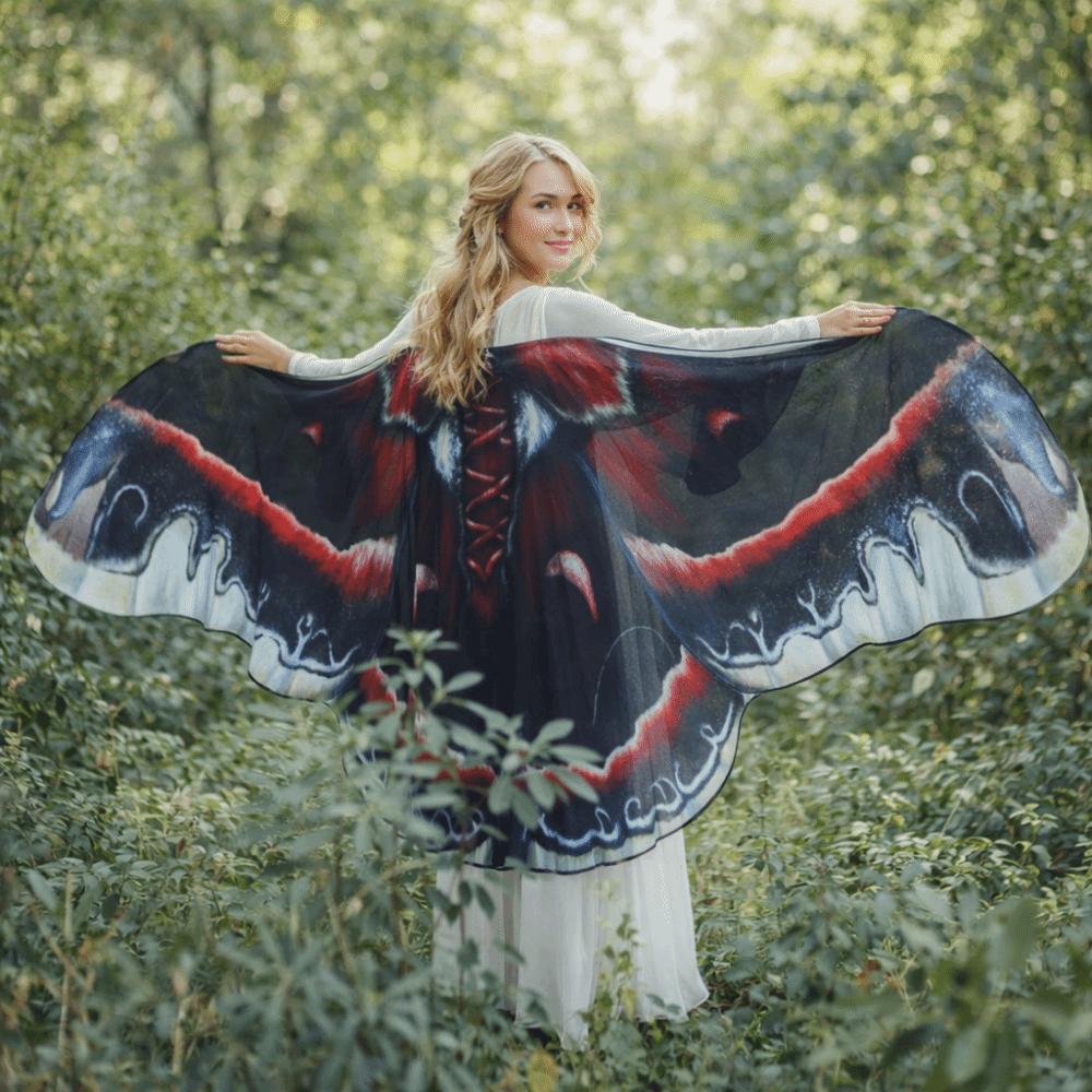 Halloween Butterfly Peacock Shawl Moth Butterfly Cosplay Costumes Beautiful Butterfly Cape Banquet