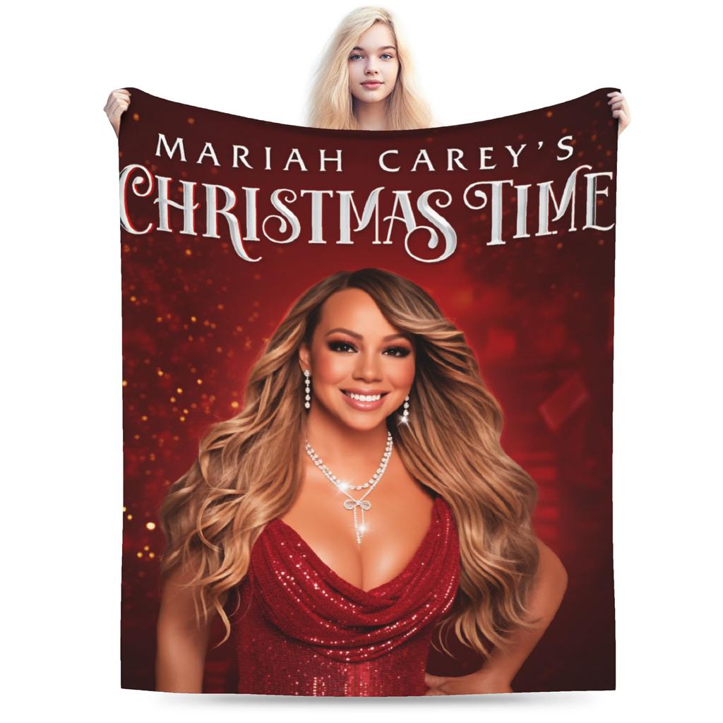 Mariah Carey Christmas Warm Soft Blanket Students Plush Throw Blanket Comfortable Bedroom Flannel Bedspread Sofa Bed Cover