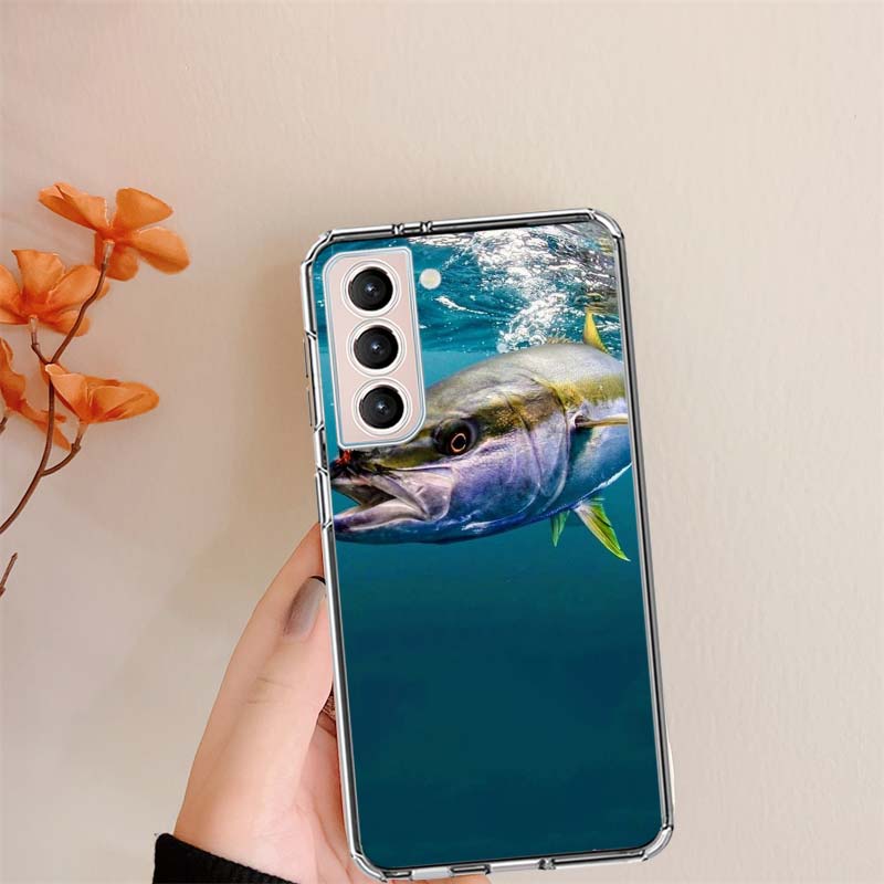 Ocean Sports Fishing for Tuna Phone Case For Samsung S24 S25Edge Galaxy S22 S25 Ultra S21 S23 FE S20 S10 Plus S10E Cover Shell C