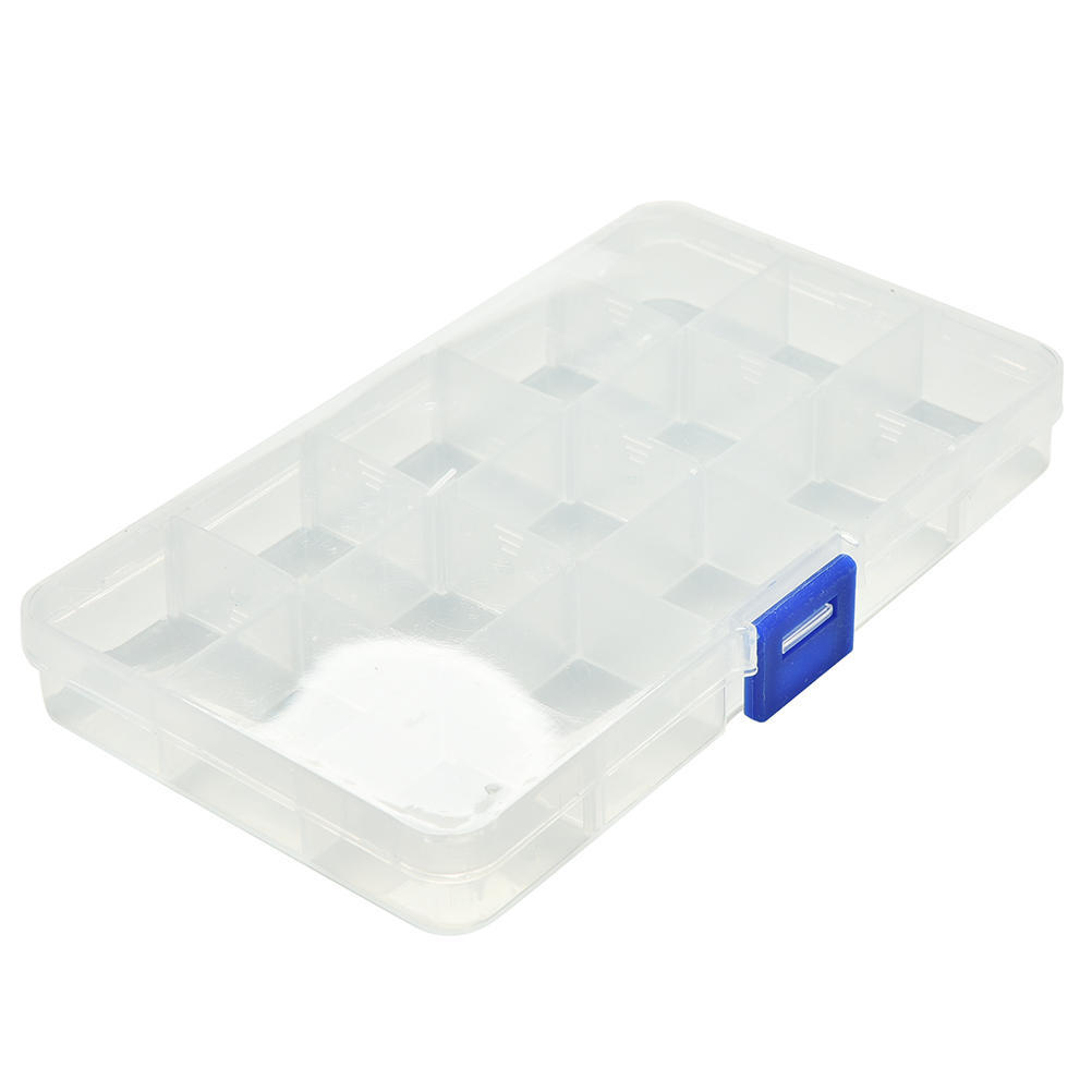 1Pcs Multi-Grid Transparent Storage Box Storage Box Medicine Box Free Assembly Finishing Box