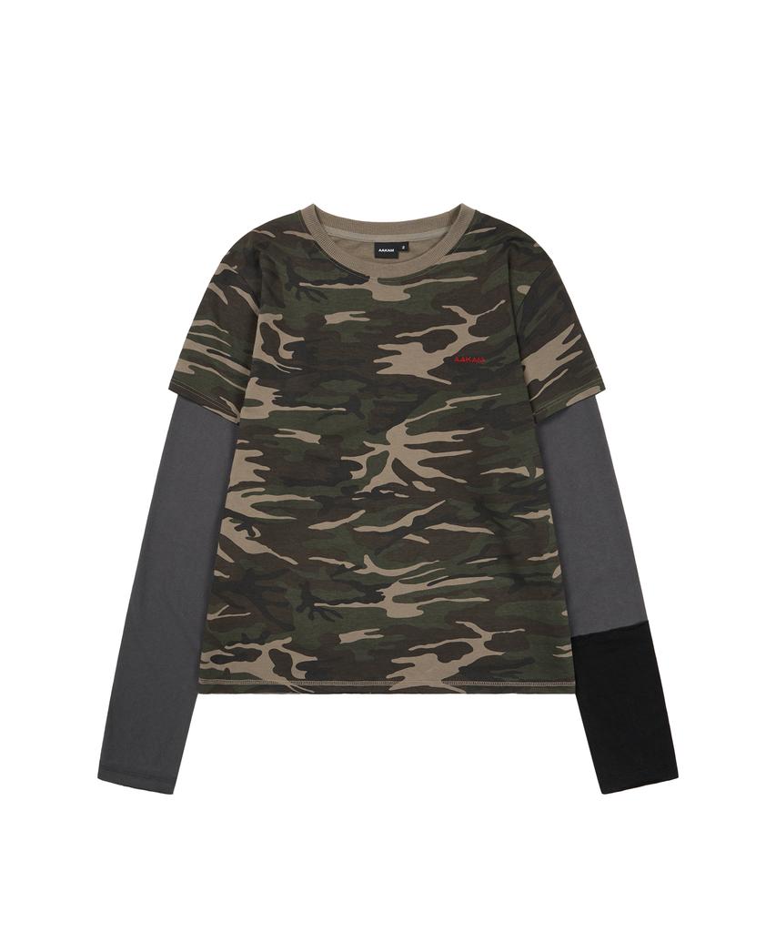 AAKAM Camouflage Layered Long Sleeve (Khaki)