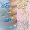 Golden Star Moon Leaf Alloy Nail Art Decoration Hollow Flat Bottom Light Luxury Girl Style Metal Nail Art Jewelry