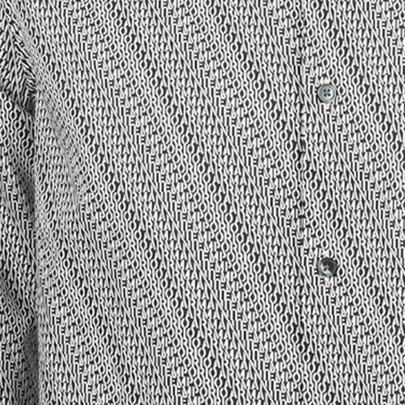 Emporio Armani Мужская рубашка с длинным рукавом и воротником на одной пуговице 6R1C86-1NMVZ-F085