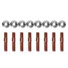 8pcs Turbo Stud Kit M8 1.25, 8mm Metal Alloy High Pressure Resistant Exhaust Manifold