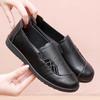 Spring New Shoes Soft-soled Single Shoes Flat-soled Middle-aged Women's Shoes Spring and Autumn Non-slip Elderly Leather Shoes