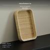 Прямоугольная плетеная корзина для хранения из ротанга, Минималистичный лоток-органайзер для рабочего стола, Многоцелевой для косметики