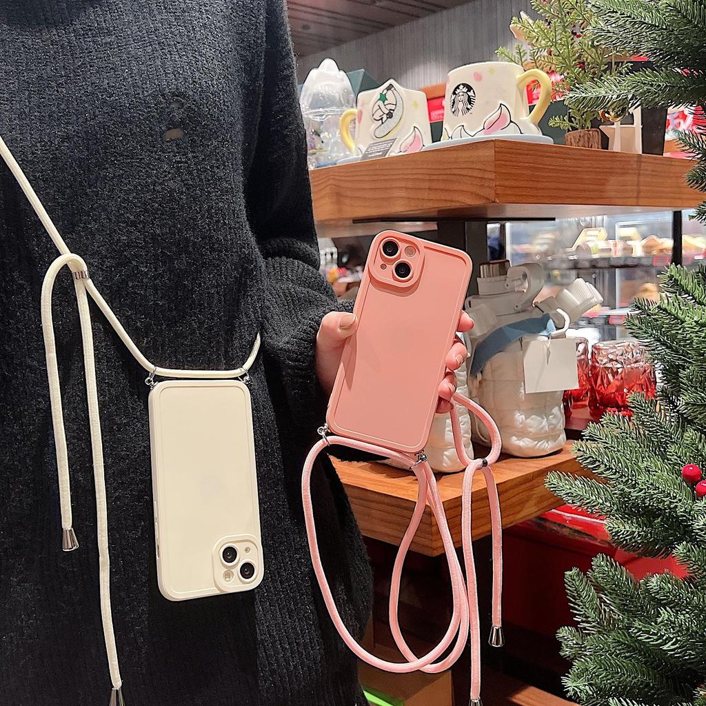 Силиконовый чехол с ремешком-цепочкой для Samsung S22 S23 S21 ultra S20 Fe A33 A53 A12 A22 A32 A52 A72/Redmi 9 9A 9T, мягкая задняя крышка из ТПУ ярких цветов