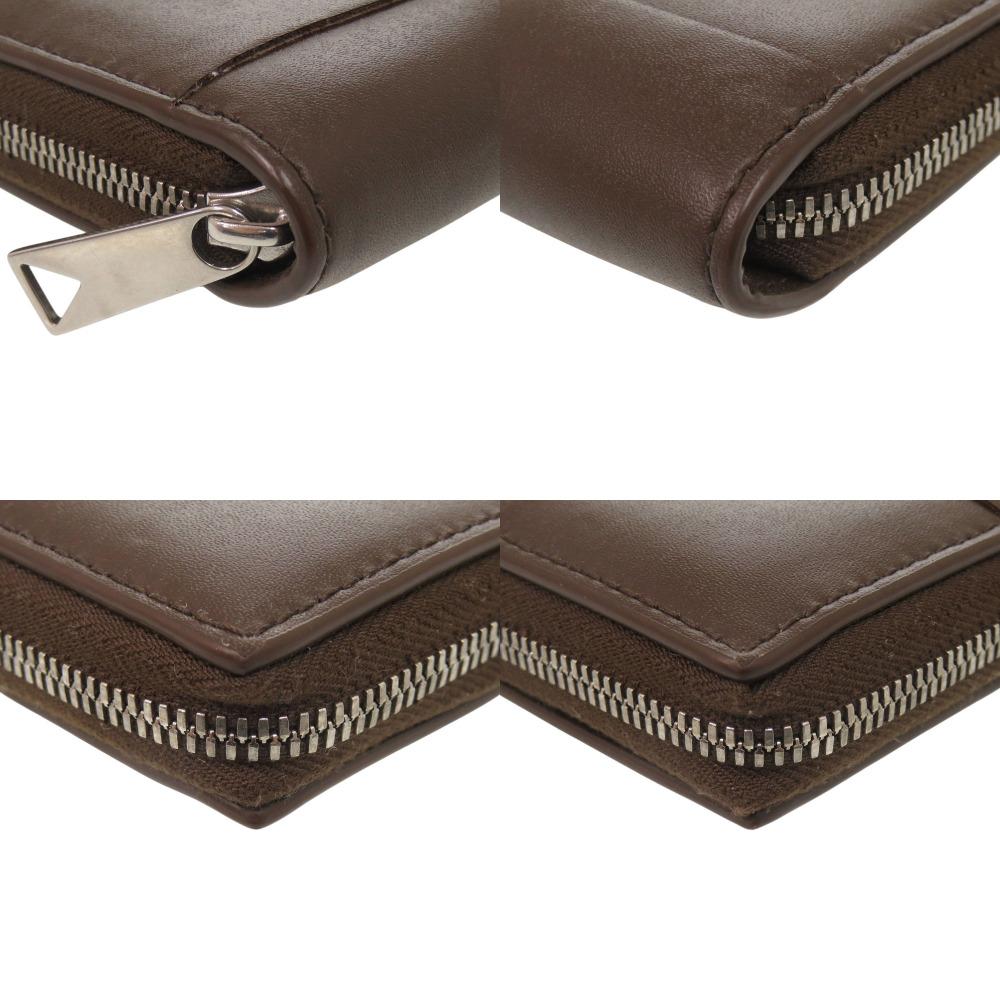 Used AUTHENTIC BOTTEGAVENETA 750259 Maxi Intrecciato long wallet Brown Leather