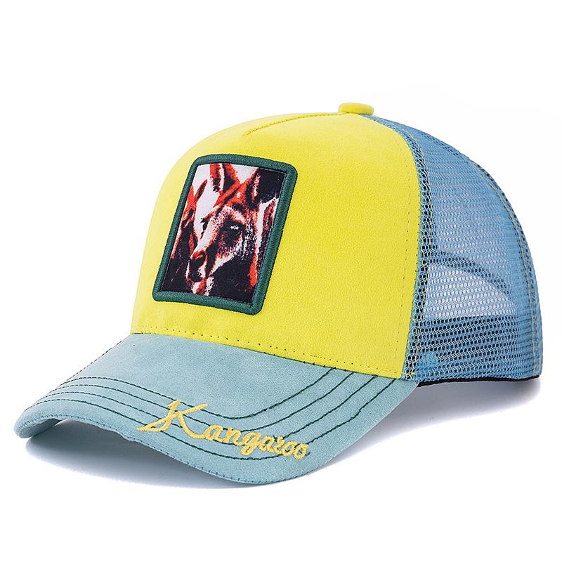 Унисекс модная кепка дальнобойщика с анималистичным узором, замшевая кепка, летняя бейсболка для отдыха на открытом воздухе для мужчин и женщин