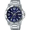 Мужские аналоговые кварцевые часы Casio Standard MTP-VD01D-2BV (Металлический браслет, синий)