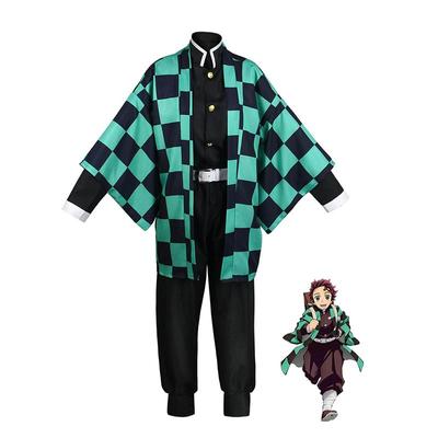 Ysir Kamado Tanjirou Косплей Костюм Хэллоуин Аниме Косплей Мультфильм Kimetsu No Yaiba Костюм для детей и взрослых подарки