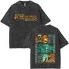 Washed Vintage Anime My Hero Academia TShirt Bakugou Katsuki Graphic T Shirts Mens Cotton ONeck Tee Shirt Oversized Clothes