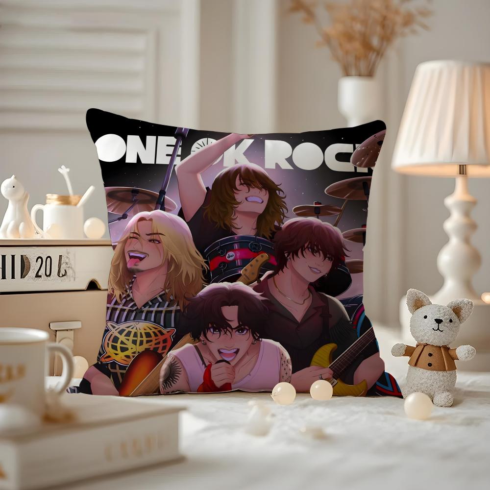 ONE OKBand OONE OK RROCK Cushion Cover Antidustmite Pillowcase Invisible zipper silky short plush Sofa cushion cover