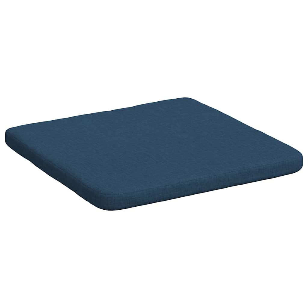 Seat Cushions 4 pcs Blue 40 x 40 x 3 cm Fabric