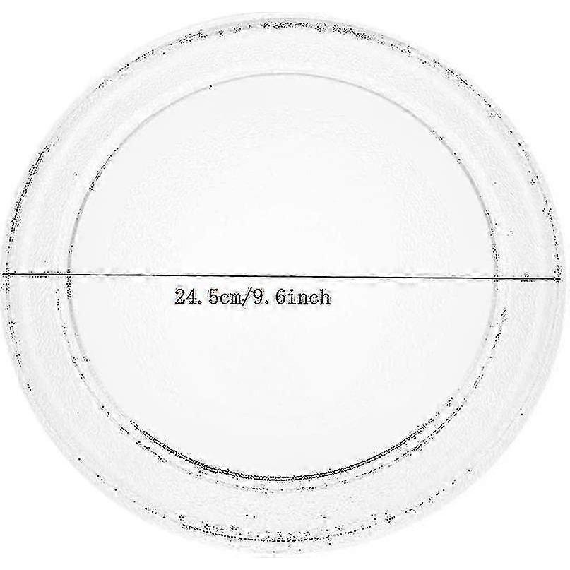 Universal Microwave Turntable Glass Plate With Holder, 245mm/24.5cm/9.65in