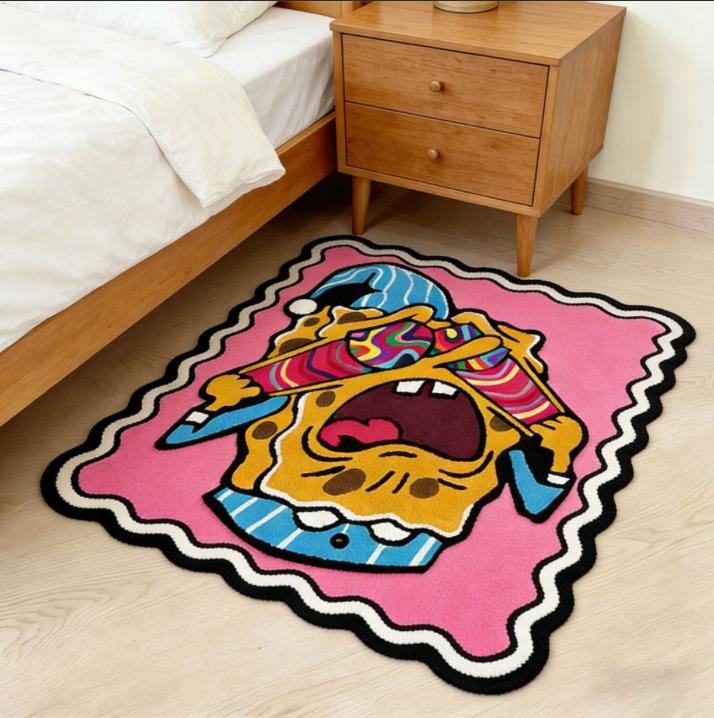 Dopamine Bedroom Decor Creativity Carpet Irregular Shape Carpets for Living Room Washable Cloakroom Soft Floor Mat Anti-slip Rug