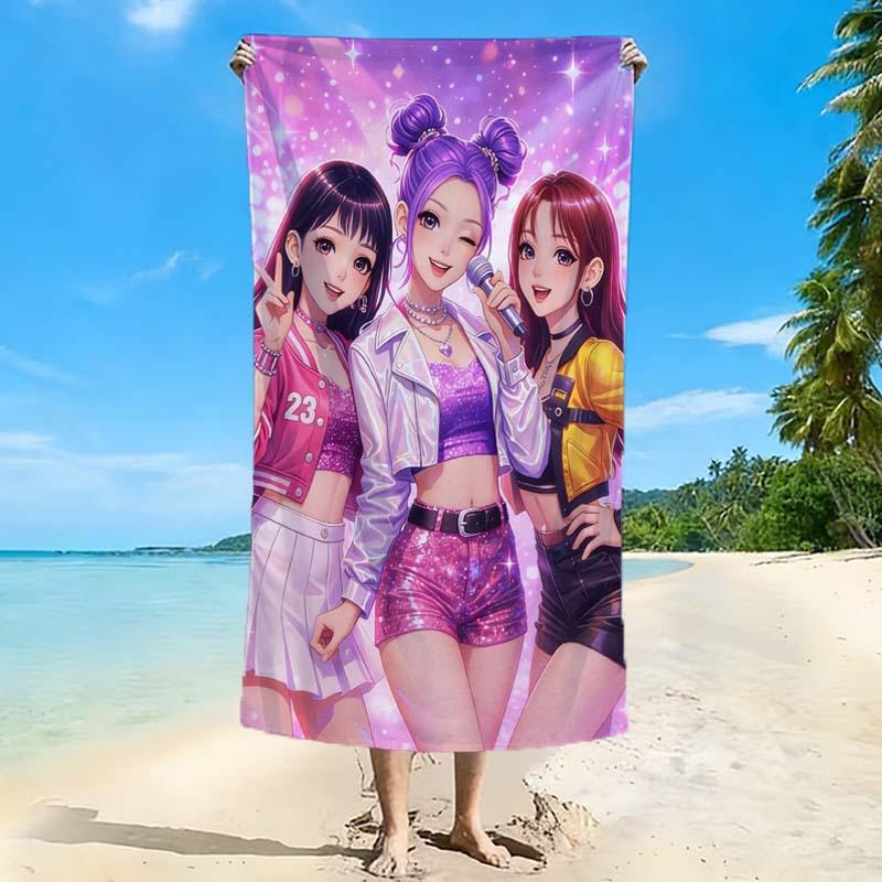 1 шт. K-pop Аниме Идол Девичья Группа Пляжное Полотенце Микрофибра Мягкое Быстросохнущее Спортивное Полотенце для Тренажерного Зала Полотенце для Ванной Комнаты Плавание На Открытом Воздухе