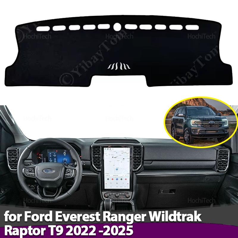 Dashboard Cover for Ford Everest Ranger Wildtrak Raptor T9 -2025 Anti-dirty Mat Pad Sunshade Dashmat Protect Car Accessorie