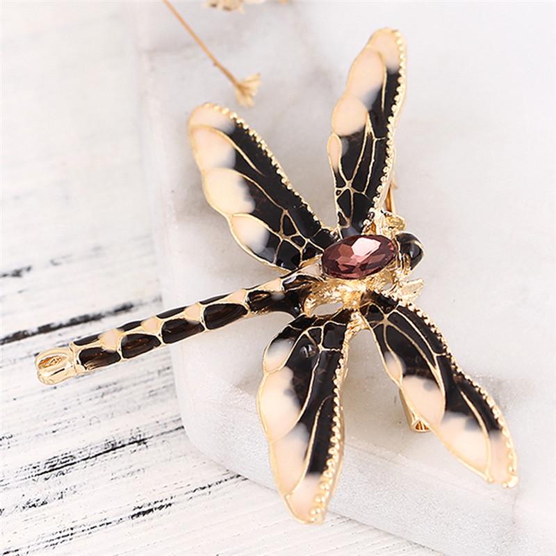 1 шт., подвеска в виде животного со стразами и эмалью в виде стрекозы, брошь-булавка для женщин, подарочные украшения
