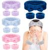 Washbasin Hair Band Set, Waterproof and Moisture-proof Plush Soft Hair Band, Water-absorbing Bow Hair Band