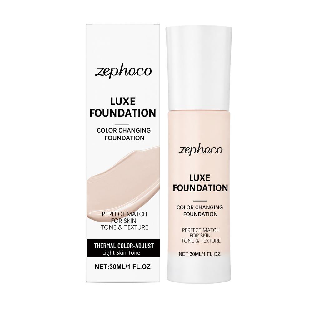 Zephoco Hydrating Foundation – Lightweight & Non-Sticky, Temperature-Adapting Shade for a Natural, Smooth Finish less