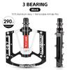 WEST BIKING Bicycle Ultralight Pedals 3 Bearings MTB 7075 Aluminum Alloy Flat Pedals Road Bike Non-Slip Colorful Cycling Pedals