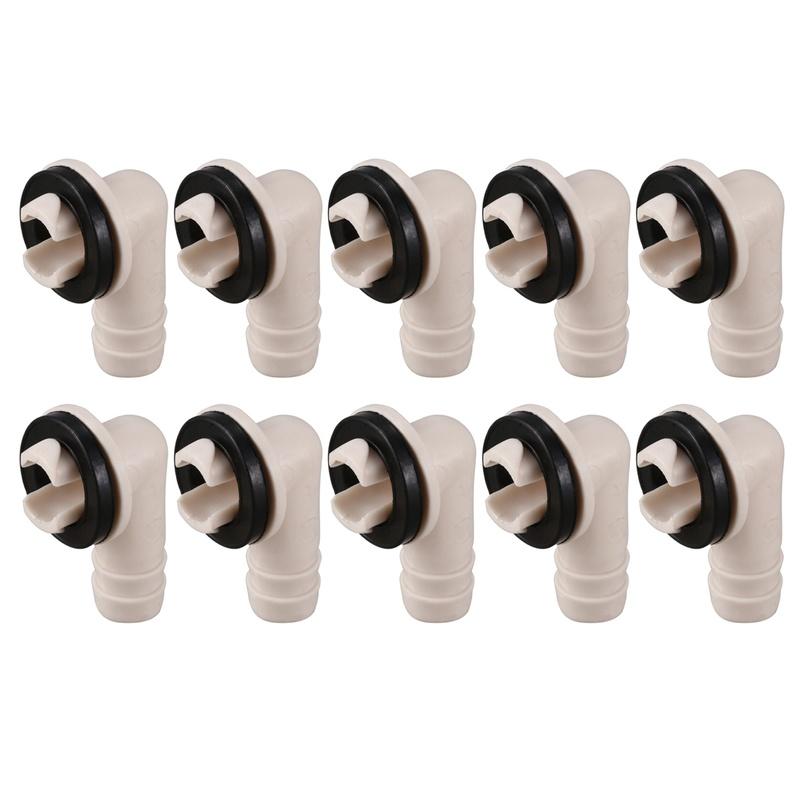 10X Air Conditioner Ac Drain Hose Connector Elbow Fitting for Mini-Split Units and Window Ac Unit 3/5 Inch(15mm)