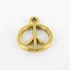 Metal Charm Small Peace and Love Golden 10 Pieces