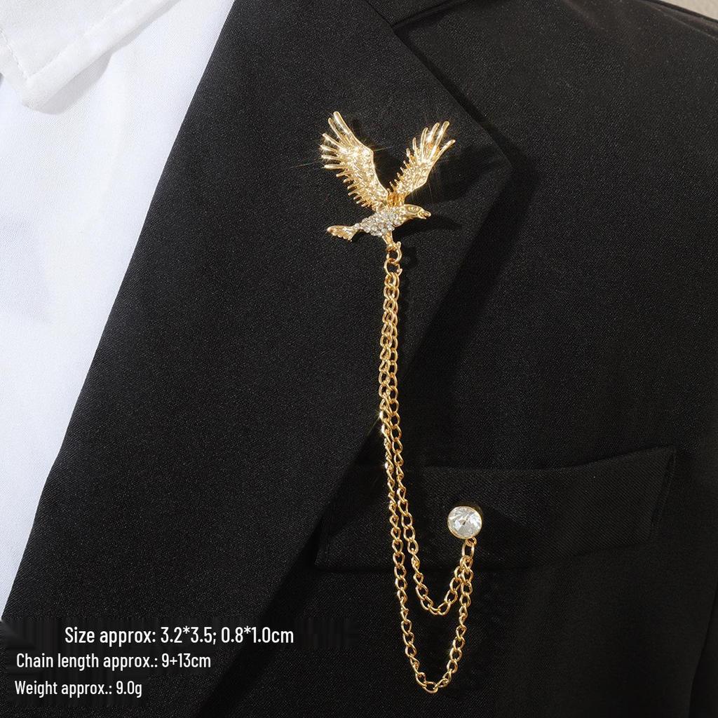 Baroque Rhinestone Pearl Corsage Necklace Brooch - Retro British Court Suit Accessory