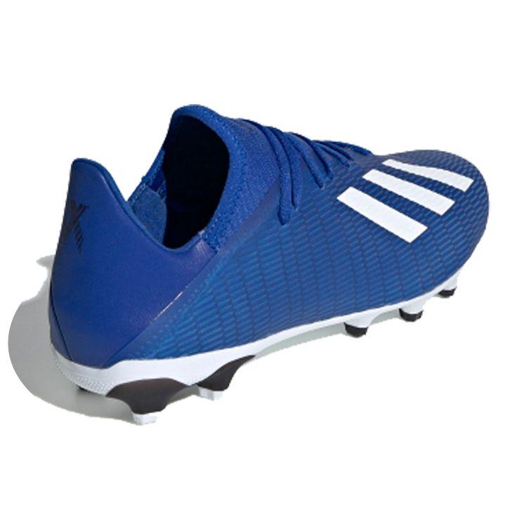 Adidas X 19.3 Круглый носок Шнуровка Композитный материал MG Мужские Футбольные Бутсы Синий Белый EG1493