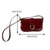 Small Shoulder Bag Horseshoe Buckle Casual Crossbody Bag PU Leather Women Clutch Purse