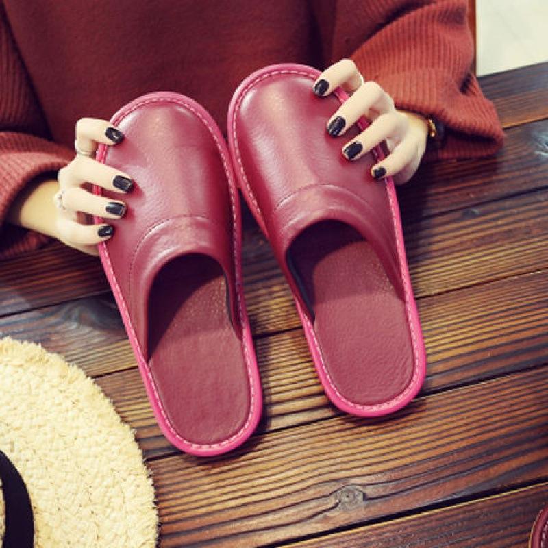 Простые черные тапочки из искусственной кожи, мужские домашние тапочки, мюли, мужские домашние тапочки, бесшумные туфли для мужчин, мужские шлепанцы, однотонные